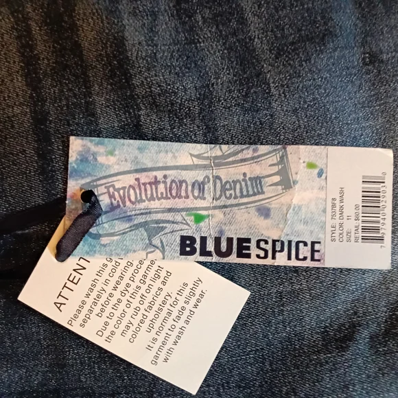 Blue Spice Dark Wash Denim Overalls - Picture 3 of 5